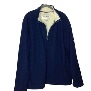 Orvis Quarter Zip Sweater Men’s XL Fleece Lined